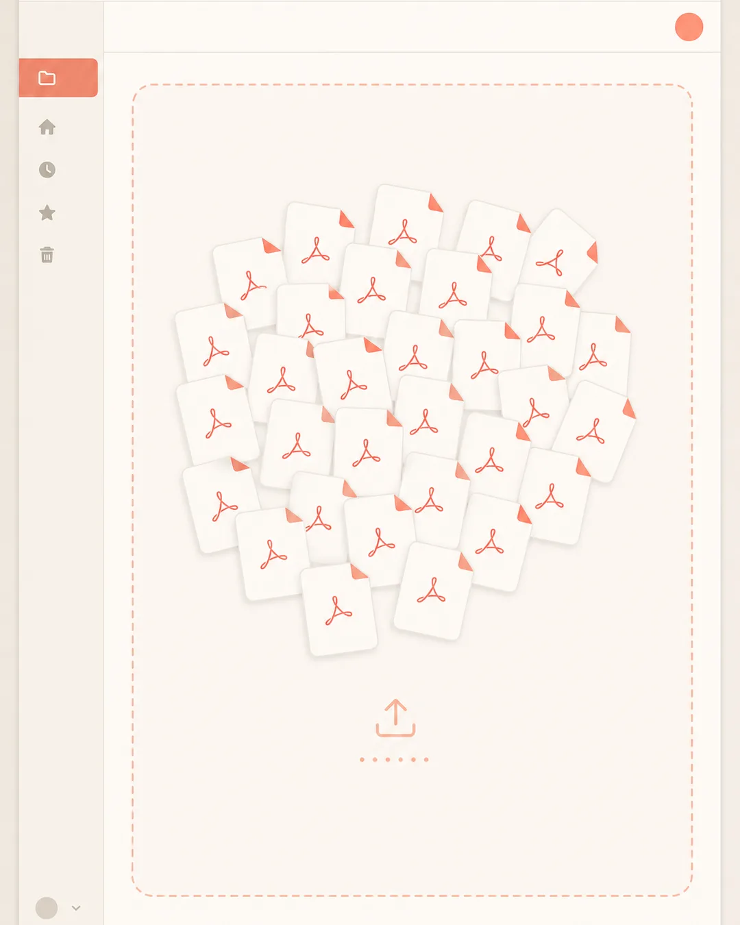 PDFを一括アップロードするUI